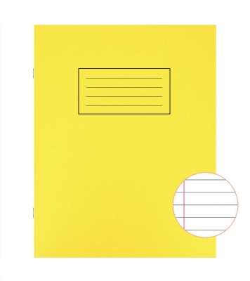 Silvine Yellow P4To Exercise Book Lined With Margin X 10