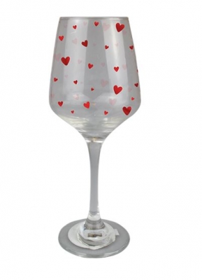 Valentines Day Printed Wine Glass