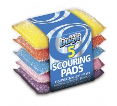 5 Pack Mixed Colours Scouring Pad