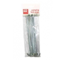 10 Pack Galvanised Steel Tent Ground Pegs