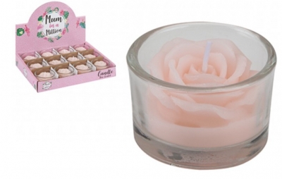 Mother's Day Scented Rose Candle In Glass