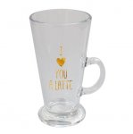 Valentines Day Latte Glass