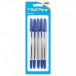 Tiger Blue Ball Point Pens 5 Pack