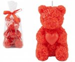 Valentine's Day Scented Rose Bear Candle In Bag 10.5cm