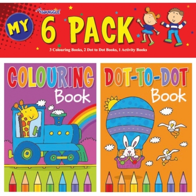 Mini Colouring Books 6 Pack