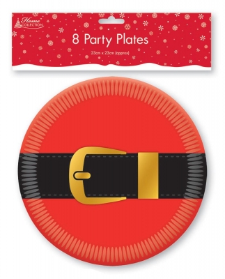 Christmas 8 Plates Santa