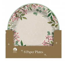 Party Christmas Traditional Paper Plates 8 Pack