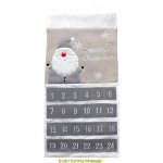 Deluxe Silver Santa Christmas Advent Calendar 38cm X 71cm