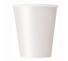 White Solid 9oz Paper Cups 8pc