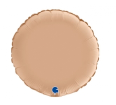 Nude 18" Satin Round Foil Balloon