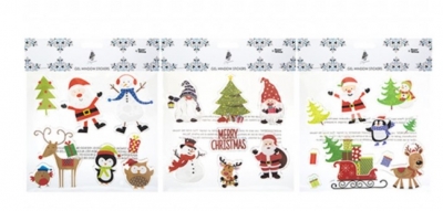 Christmas Printed Gel Window Stickers 20cm X 20cm