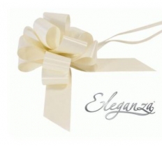 Eleganza Poly Pull Bows 50mm X 20Pcs Ivory No.61