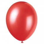 12" Premium Pearlized Balloons 8 Pack Flame Red