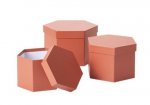 Hexagonal Hat Boxes Clay Set of 3