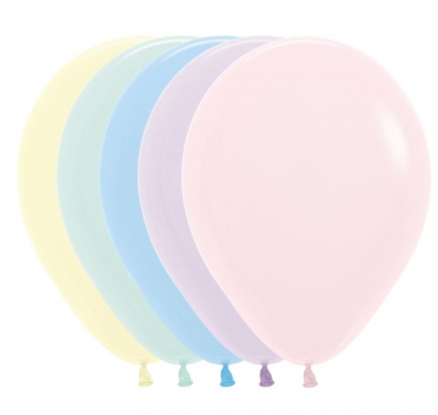 Sempertex 12" Pastel Matt Balloons 50 Pack ( Assorted )