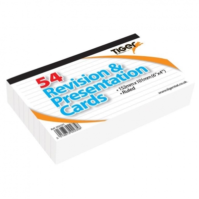 Tiger 6X4 Top Band Revision Cards 54 Pack