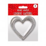 Heart Shaped Cookie Cutters 3 Pack