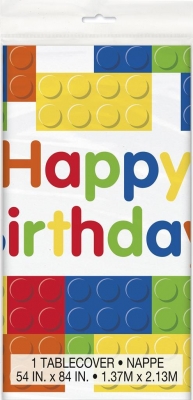 Building Blocks Birthday Table Cover 54X84