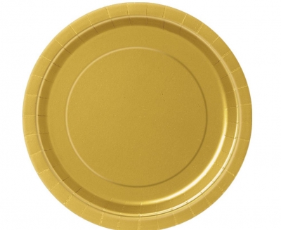 8 Gold 9 Inch Dinner Plates