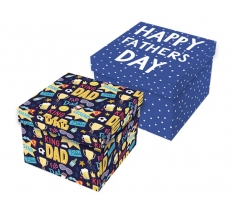 Fathers Day Square Gift Box 16 X 16cm