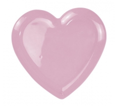 Pink Plastic Heart Plate