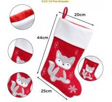 Deluxe Plush Red Fluffy Fox Stocking 40cm X 25cm