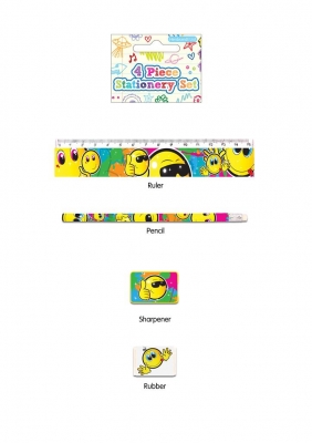 Smiley Face Stationery Set Of 4