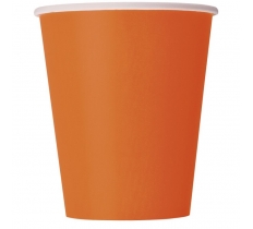 Pumpkin Orange Solid 9oz Paper Cups 14pc