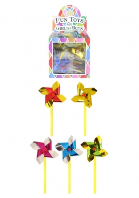 Mini Foil Windmills (7cm) Assorted Colours X 60 (10p Each)