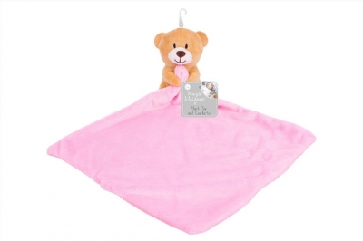 Plush Toy And Comforter Blanket Pink