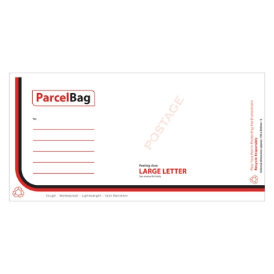 Plastic Parcel Bag Small 190 x 340mm ( Large Letter )