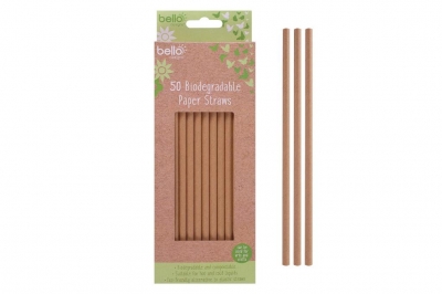 Biodegradbale Paper Straws Pack 50 Brown