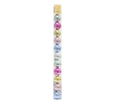 Baubles 50Mm 12Pk Pastels