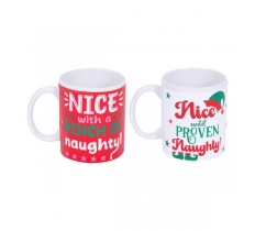 Christmas Naughty & Nice Mug ( Assorted Designs )