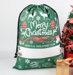 Merry Christmas Green Sack 70 x 50cm