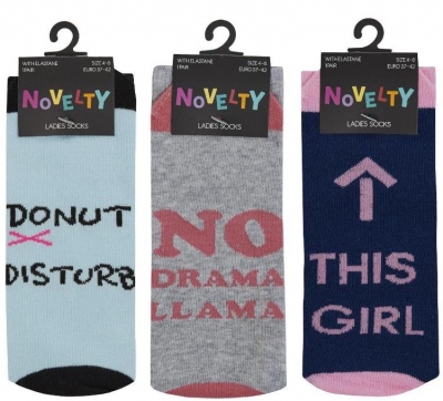 Ladies Novelty Design Socks 1 Pair