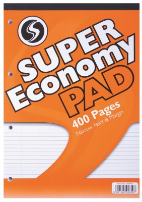 Silvine A4 Economy Refill Pad Narrow Line & Margin 200 Pages