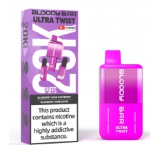 Bloody Bar Ultra 20K Vape Blue Sour Rasp & Blue B-Gum