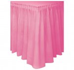 Hot Pink Solid Plastic Table Skirt 29"X14Ft