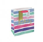 Female Birthday Stripes Medium Bag