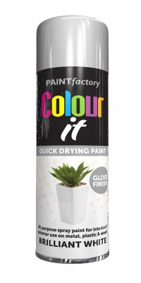 Colour It - White Gloss 250ml Spray Paint