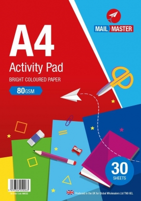 Mail Master A4 Activity Pad 80Gsm 30 Sheets