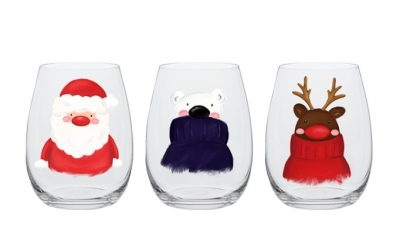 Christmas Character Tumbler Glass