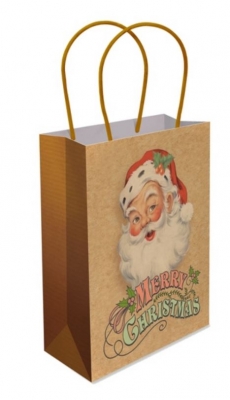 Large Santa Paper Bag With Handle 32 x 26 x 11cm