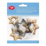 Tala Plain Star Cutters Set Of 3 S/S