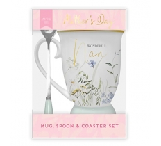 Wonderful Nan Mug, Spoon & Coaster Set