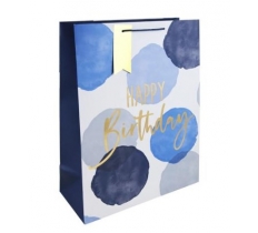 Blue W Colour Happy Birthday Xl Gift Bag