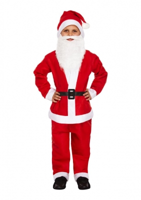 Childrens Santa Claus Costume ( Small / 4 - 6 Years )