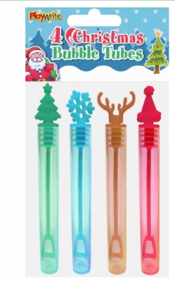 CHRISTMAS BUBBLE TUBES 4PACK