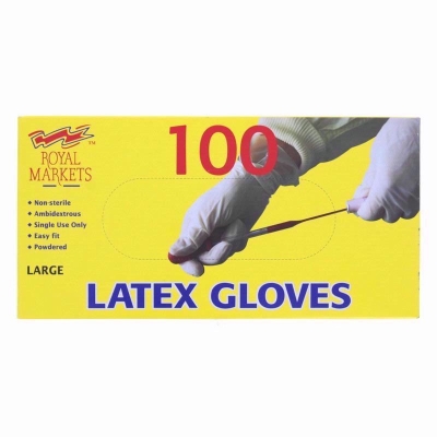 Latex Gloves Box 100 Large